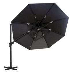 Charles Bentley 3.5m Premium Quality Cantilever Umbrella Parasol Grey - thumbnail 5