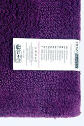 Homescapes Luxury Bath Mat Set Reversible 1600GSM 100% Cotton 2 Pc w. Pedestal Mat in Purple - thumbnail 5