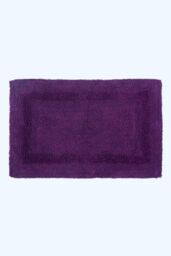Homescapes Luxury Bath Mat Set Reversible 1600GSM 100% Cotton 2 Pc w. Pedestal Mat in Purple - thumbnail 2