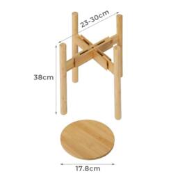 Nordara Levede Bamboo Adjustable Plant Display Stand for Indoor/Outdoor in Natural - thumbnail 2