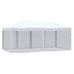 Berkfield Home Sturdy Folding Party Tent with Sidewalls White 3x6 m - thumbnail 5