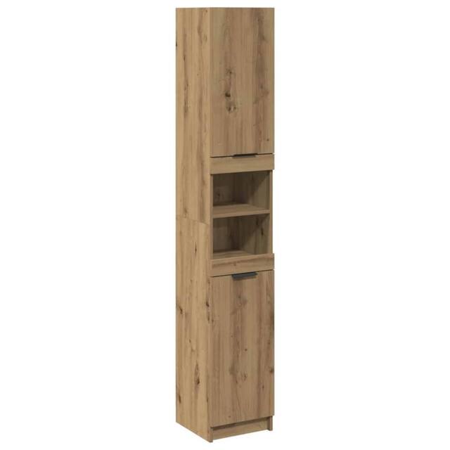 Berkfield Home Bathroom Cabinet Artisan Oak 32x34x188.5 cm Engineered Wood in Brown - image 1