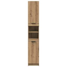 Berkfield Home Bathroom Cabinet Artisan Oak 32x34x188.5 cm Engineered Wood in Brown - thumbnail 4