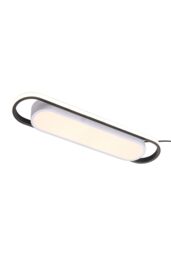 Living and Home Modern Minimalist Long Strip LED Ceiling Light with Geometric Metal Ring Design in Black - thumbnail 3