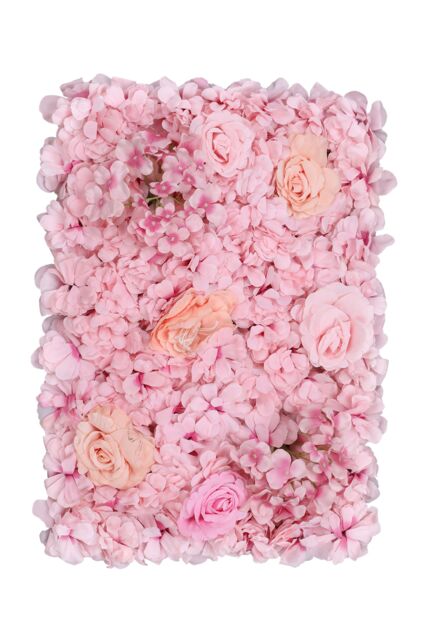 Neel Blue Artificial Flower Wall Panel Decorative Wedding Photography Backdrop in Pale Pink - image 1