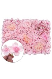 Neel Blue Artificial Flower Wall Panel Decorative Wedding Photography Backdrop in Pale Pink - thumbnail 2
