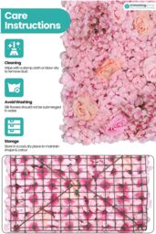 Neel Blue Artificial Flower Wall Panel Decorative Wedding Photography Backdrop in Pale Pink - thumbnail 5