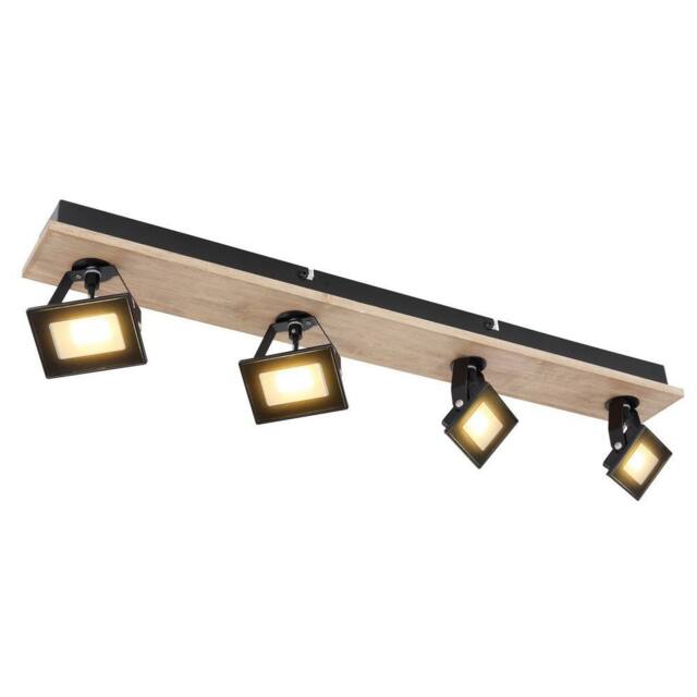 Netlighting Joya Ceiling Spotlight Bar Matt Black Satined Glass Shade 4x LED 3000K - image 1