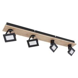 Netlighting Joya Ceiling Spotlight Bar Matt Black Satined Glass Shade 4x LED 3000K - thumbnail 2