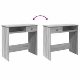 Berkfield Home Desk Grey Sonoma 80x40x75 cm Engineered Wood - Size: 80 x 40 x 75 cm - thumbnail 8