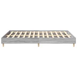 Berkfield Home Bed Frame No Mattress Grey Sonoma 150x200 cm King Size Engineered Wood - thumbnail 6