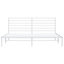 Berkfield Home Metal Bed Frame with Headboard White 183x213 cm - thumbnail 6