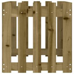 Berkfield Home Garden Raised Bed with Fence Design 100x50x50 cm Impregnated Wood Pine in Brown - Size: 100 x 50 x 50 cm - thumbnail 6