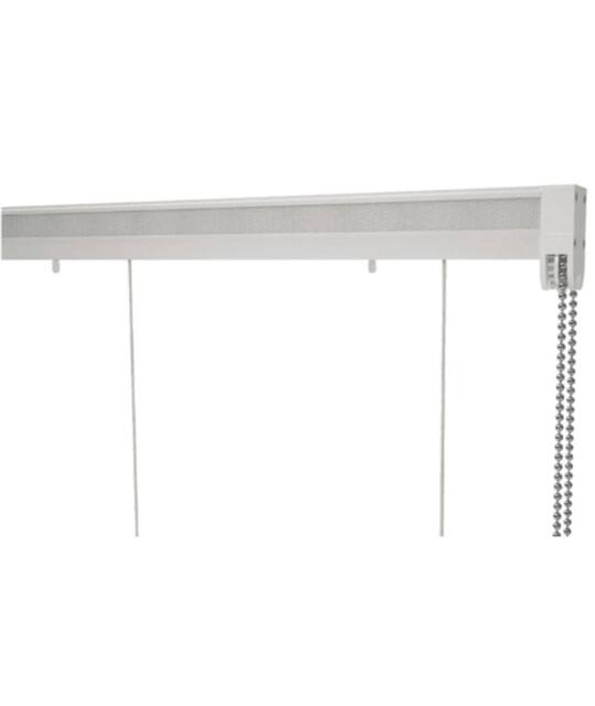 New Edge Blinds Connect Aluminium Roman Blind Kit with Metal Chain (250cm Drop) in White - Size: 75 cm - image 1