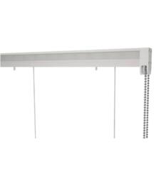 New Edge Blinds Connect Aluminium Roman Blind Kit with Metal Chain (250cm Drop) in White - Size: 75 cm - thumbnail 1