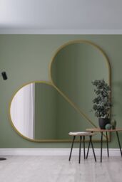 MirrorOutlet Gold Metal Framed Heart Shaped Leaner/Wall Mirror (180CM X 180CM) - Size: 1 Pack - thumbnail 5