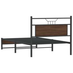 Berkfield Home Bed Frame without Mattress Brown Oak 100x200 cm Engineered Wood - thumbnail 8