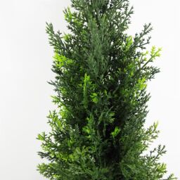 Leaf 120cm UV Artificial Cedar Cypress Topiary UV Resistant in Green - thumbnail 4