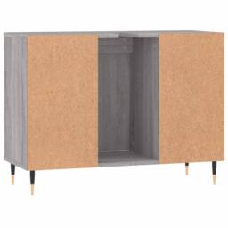 Berkfield Home Durable Bathroom Cabinet Grey Sonoma 80x33x60 cm Engineered Wood - Size: 80 x 33 x 60 cm - thumbnail 8