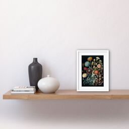 "Artery8 Wall Art Print Vintage Botanical Ernst Haeckel Style Plant Study Modern Watercolour Painting Artwork Framed 9X7 Inch - Size: W7"" x H9""" - thumbnail 2