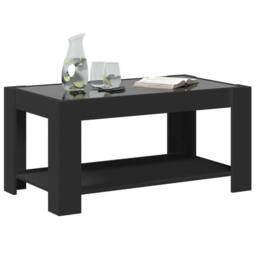 Berkfield Home Decorative Coffee Table with LED Black 93x53x45 cm Engineered Wood - Size: 93 x 53 x 45 cm - thumbnail 5