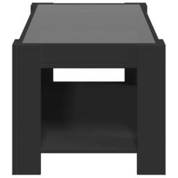 Berkfield Home Decorative Coffee Table with LED Black 93x53x45 cm Engineered Wood - Size: 93 x 53 x 45 cm - thumbnail 7