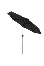 H&O Direct 3M Rotating Parasol for Outdoor Sunshade & Rain with Resin Woven-Pattern Base in Black - thumbnail 4