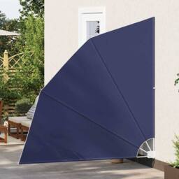 Berkfield Home Balcony Privacy Screen Folding Manual Navy blue 210 x 210 cm Fabric - thumbnail 3