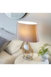 Netlighting Kew Table Lamp Gold Effect Glass Mink Silk Effect E27 - thumbnail 4