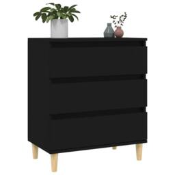 Berkfield Home Sideboard Black 60x35x70 cm Engineered Wood - Size: 60 x 35 x 70 cm - thumbnail 4