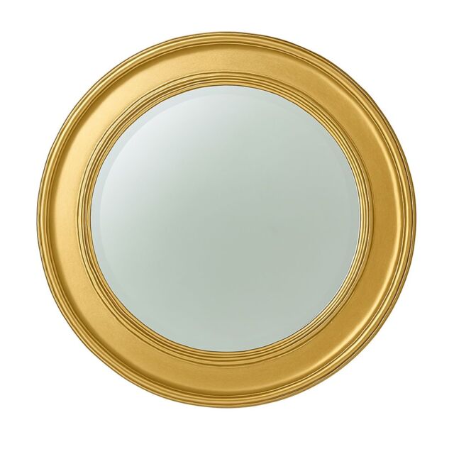 Melody Maison Large Round Gold Vintage Wall Mirror 80cm X 80cm - Size: 80 cm X 80 cm - image 1