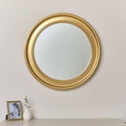 Melody Maison Large Round Gold Vintage Wall Mirror 80cm X 80cm - Size: 80 cm X 80 cm - thumbnail 4
