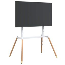 Berkfield Home Easel TV Stand for 37-86 Inch Screen Max VESA 400x600 mm 60 kg in White - thumbnail 3