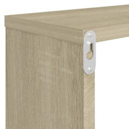 Berkfield Home Wall Cube Shelf 4 pcs Sonoma Oak 80x15x26.5 cm Engineered Wood in Light Brown - thumbnail 9