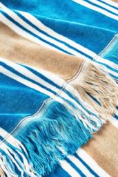 CHRISTY 'College' Hammam Inspired Fringed Beach Towel in Teal - thumbnail 3