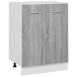 Berkfield Home Premium Bottom Cabinet Grey Sonoma 60x46x81.5 cm Engineered Wood - thumbnail 3