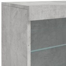 Berkfield Home Sideboard with LED Lights Concrete Grey 60.5x37x67 cm - thumbnail 9