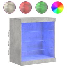 Berkfield Home Sideboard with LED Lights Concrete Grey 60.5x37x67 cm - thumbnail 2