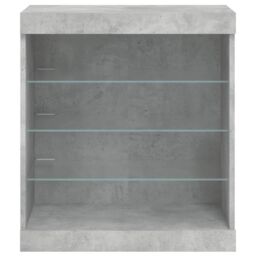 Berkfield Home Sideboard with LED Lights Concrete Grey 60.5x37x67 cm - thumbnail 6
