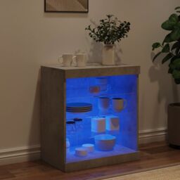 Berkfield Home Sideboard with LED Lights Concrete Grey 60.5x37x67 cm - thumbnail 3