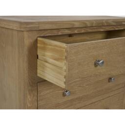 Cheshire Premium Hudson Limed Oak 3 Drawer Chest - Limed Oak in Brown - thumbnail 8