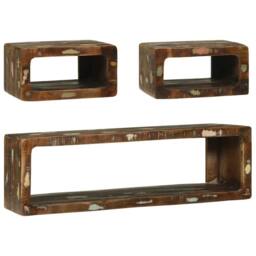 Berkfield Home 3 Piece TV Cabinet Set Multicolour Solid Wood Reclaimed - thumbnail 4