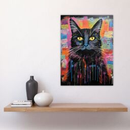 "Artery8 Wall Art Print Therapy Cat Therapist Whimsical Pet Portrait Poster Picture - Size: W18"" x H24""" - thumbnail 4