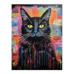 "Artery8 Wall Art Print Therapy Cat Therapist Whimsical Pet Portrait Poster Picture - Size: W18"" x H24""" - thumbnail 1