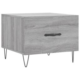 Berkfield Home Decorative Coffee Table Grey Sonoma 50x50x40 cm Engineered Wood - Size: 50 x 50 x 40 cm - thumbnail 3