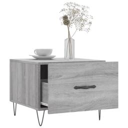 Berkfield Home Decorative Coffee Table Grey Sonoma 50x50x40 cm Engineered Wood - Size: 50 x 50 x 40 cm - thumbnail 4