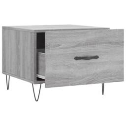 Berkfield Home Decorative Coffee Table Grey Sonoma 50x50x40 cm Engineered Wood - Size: 50 x 50 x 40 cm - thumbnail 6