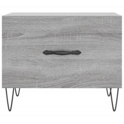 Berkfield Home Decorative Coffee Table Grey Sonoma 50x50x40 cm Engineered Wood - Size: 50 x 50 x 40 cm - thumbnail 5