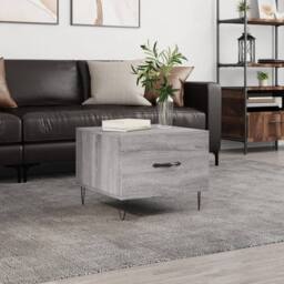 Berkfield Home Decorative Coffee Table Grey Sonoma 50x50x40 cm Engineered Wood - Size: 50 x 50 x 40 cm - thumbnail 2