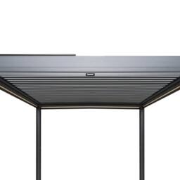 Monstershop Anthracite Aluminium Pergola With White Blinds & LED Lights - 3m x 4m in Grey - thumbnail 7